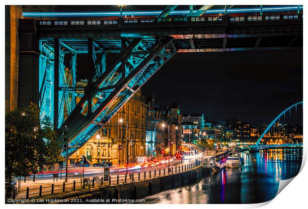 Under The Bridge Print by Les Hopkinson