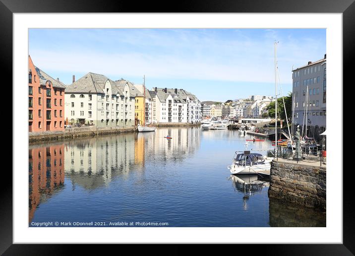 Norway Aalesund City Framed Mounted Print by Mark ODonnell