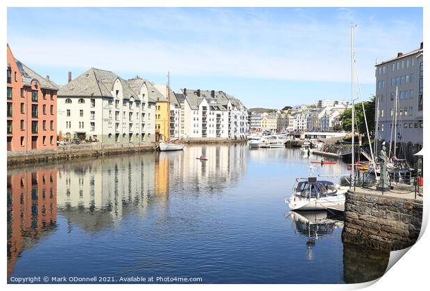 Norway Aalesund City Print by Mark ODonnell