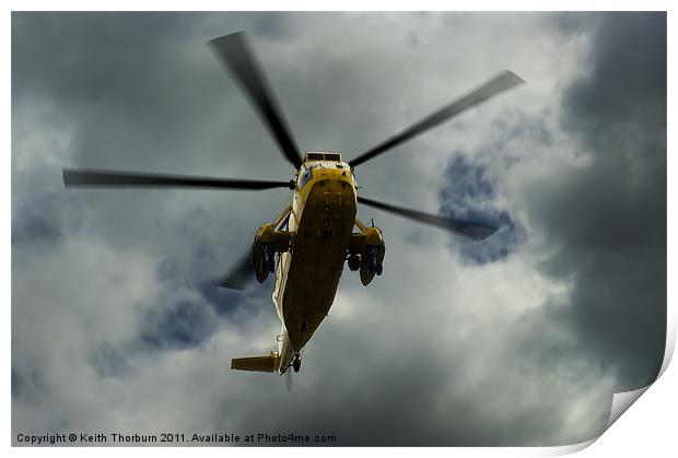 RAF Rescue Helicopter Print by Keith Thorburn EFIAP/b