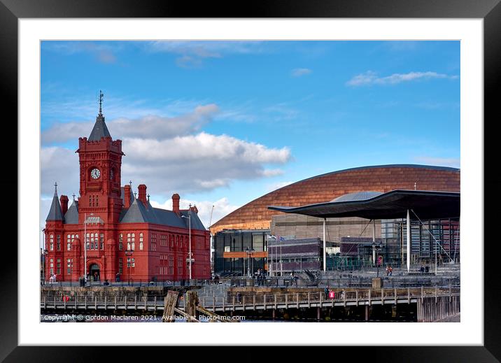 Cardiff Bay Architecture Framed Mounted Print by Gordon Maclaren