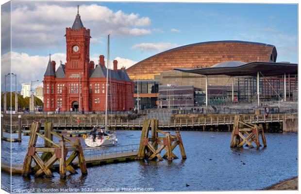 Icons of Cardiff Bay Canvas Print by Gordon Maclaren