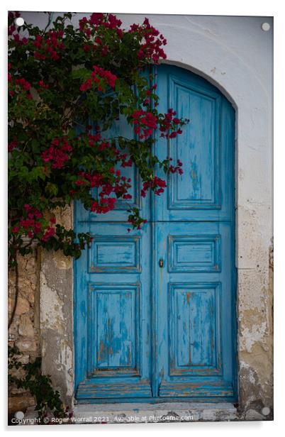 Doors on the island of Kastellorizo, Meis Acrylic by Roger Worrall