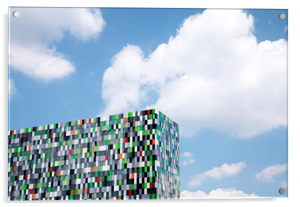 The Casa Confetti building, Utrecht, Netherlands Acrylic by Neil Overy