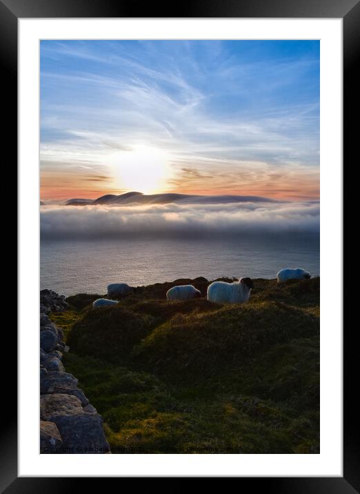 Sunset Dunquin Framed Mounted Print by barbara walsh