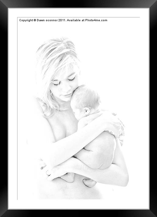 Mother and Child, High Key Framed Mounted Print by Dawn O'Connor
