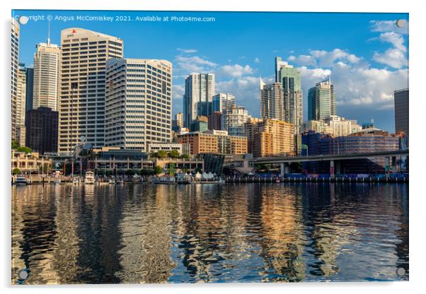 Darling harbour at sundown Acrylic by Angus McComiskey