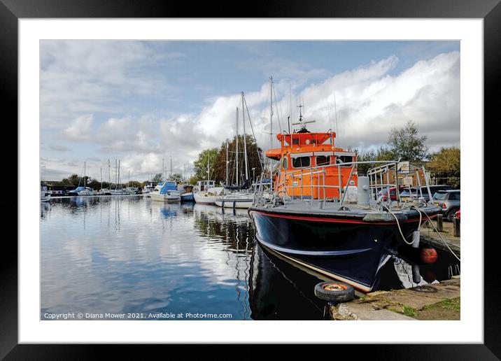 Former Guernsey Lifeboat at Heybridge Basin Essex Framed Mounted Print by Diana Mower