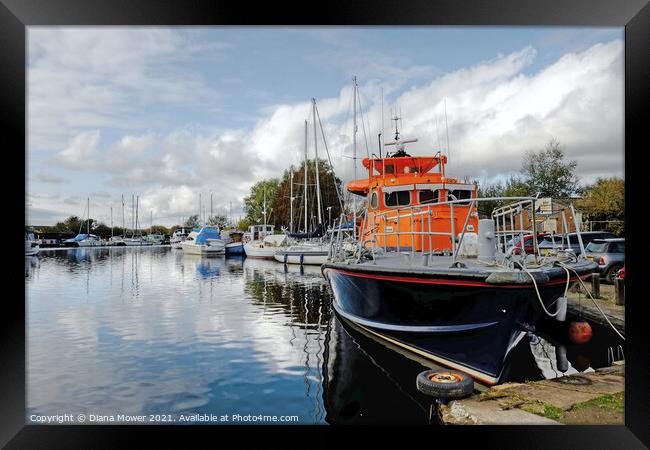 Former Guernsey Lifeboat at Heybridge Basin Essex Framed Print by Diana Mower