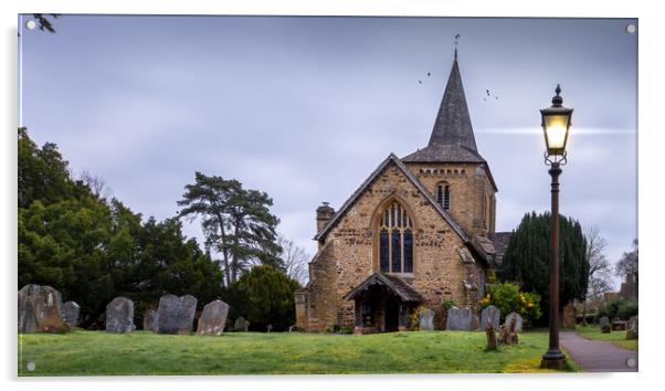 St Peter and St Paul's Church, Ewhurst, Surrey Acrylic by Mark Jones
