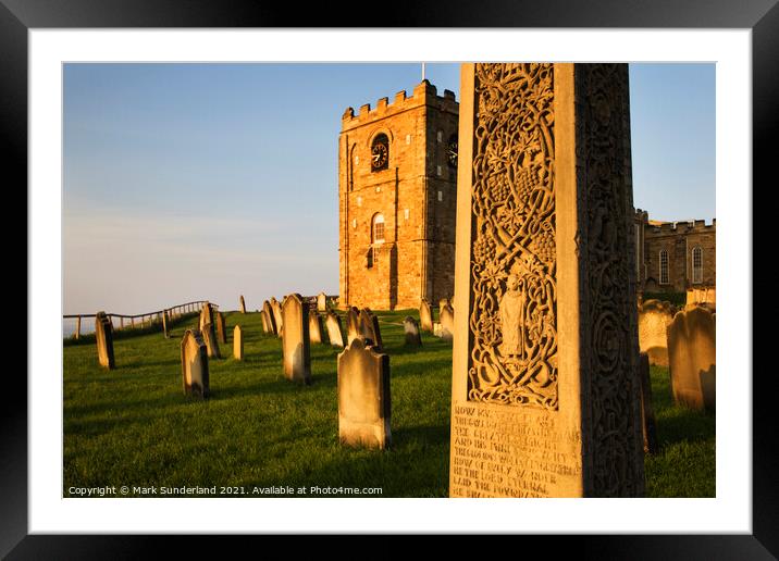 St Marys Church at Whitby Framed Mounted Print by Mark Sunderland