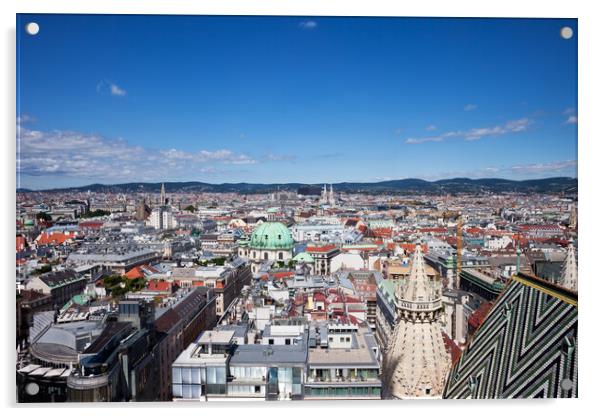 Vienna Capital City Cityscape in Austria Acrylic by Artur Bogacki