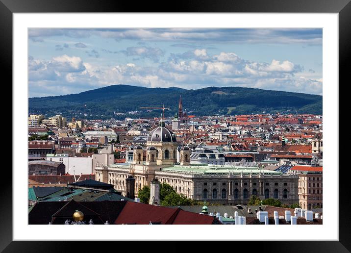 Vienna City Cityscape With Natural History Museum Framed Mounted Print by Artur Bogacki