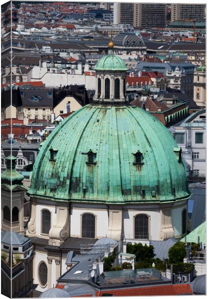 Dome of St. Peter Church in Vienna Canvas Print by Artur Bogacki