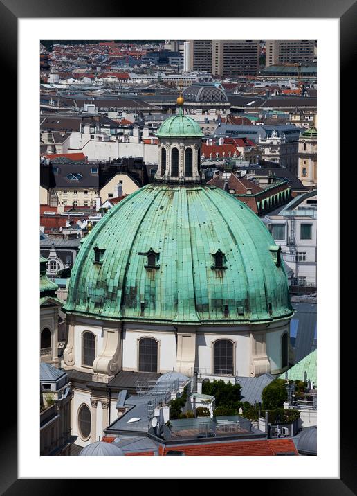 Dome of St. Peter Church in Vienna Framed Mounted Print by Artur Bogacki