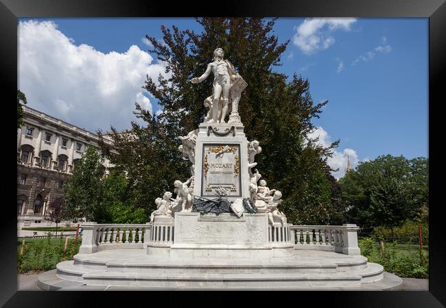 Mozart Monument in Vienna Framed Print by Artur Bogacki