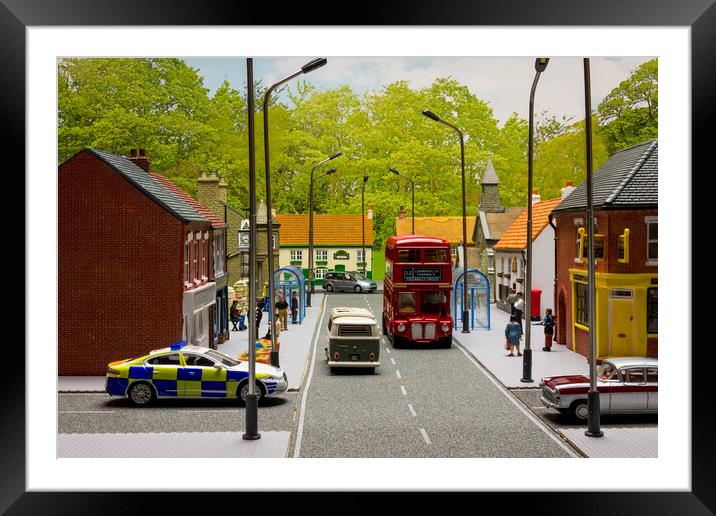 At The Bus Stop 1 Framed Mounted Print by Steve Purnell