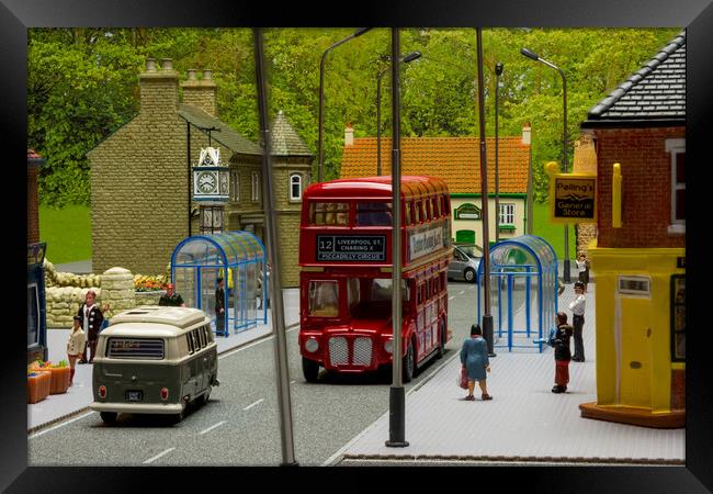 At The Bus Stop 2 Framed Print by Steve Purnell