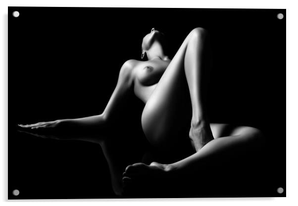 Nude woman bodyscape 66 Acrylic by Johan Swanepoel