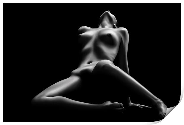 Nude woman bodyscape 69 Print by Johan Swanepoel