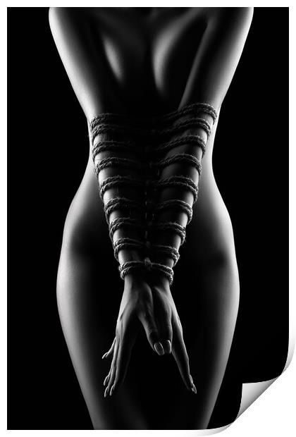 Nude Woman bondage 2 Print by Johan Swanepoel