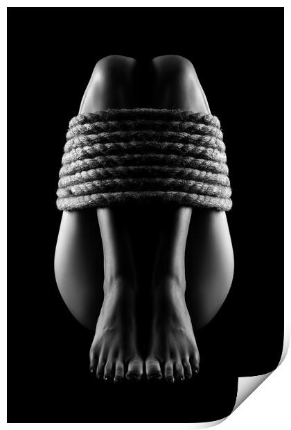 Nude Woman bondage 3 Print by Johan Swanepoel
