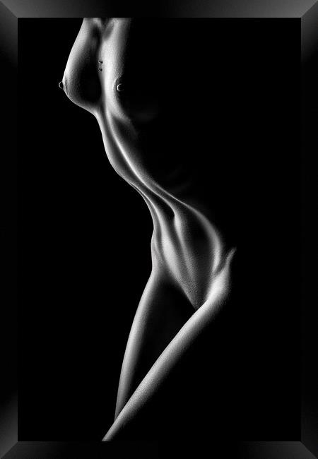 Nude woman bodyscape 71 Framed Print by Johan Swanepoel