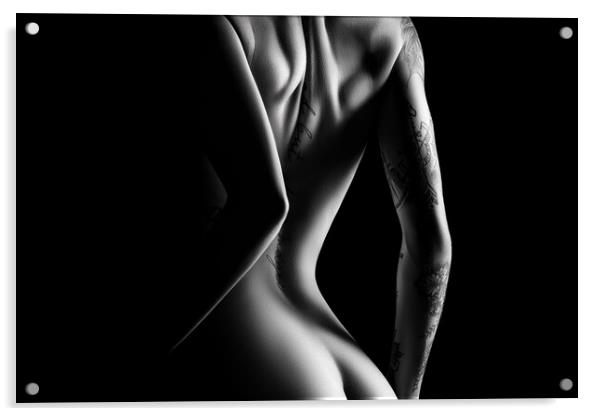 Nude woman bodyscape 72 Acrylic by Johan Swanepoel