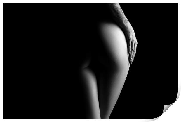 Nude woman bodyscape 73 Print by Johan Swanepoel