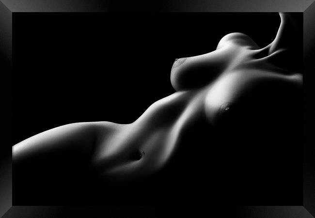 Nude woman bodyscape 75 Framed Print by Johan Swanepoel