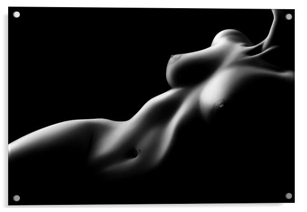 Nude woman bodyscape 75 Acrylic by Johan Swanepoel
