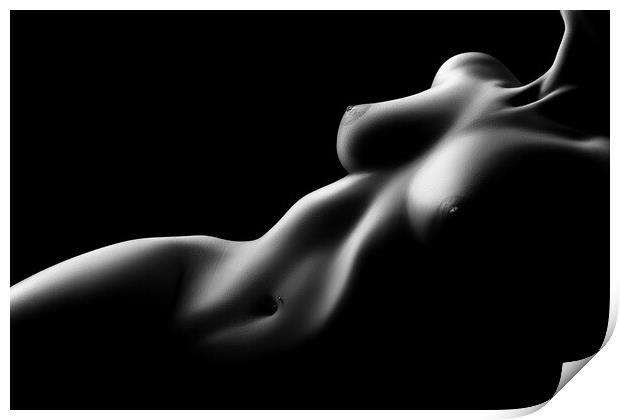 Nude woman bodyscape 75 Print by Johan Swanepoel