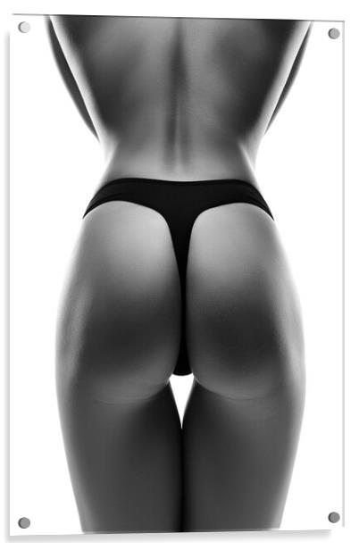 Woman Sensual buttocks 3 Acrylic by Johan Swanepoel