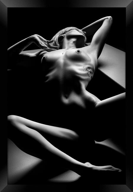 Sensual Nude Woman 5 Framed Print by Johan Swanepoel
