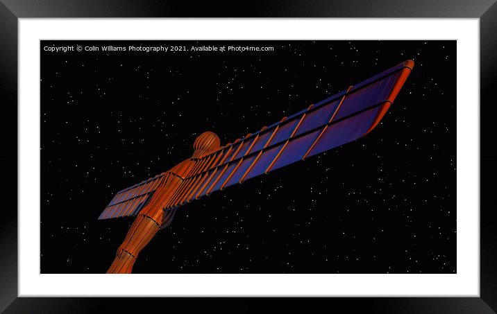 The Angel of the North Stars in the Sky Framed Mounted Print by Colin Williams Photography