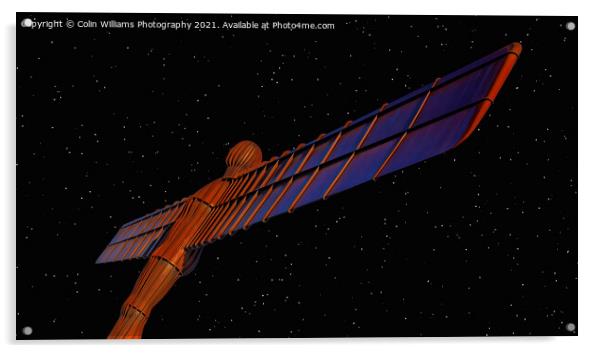 The Angel of the North Stars in the Sky Acrylic by Colin Williams Photography