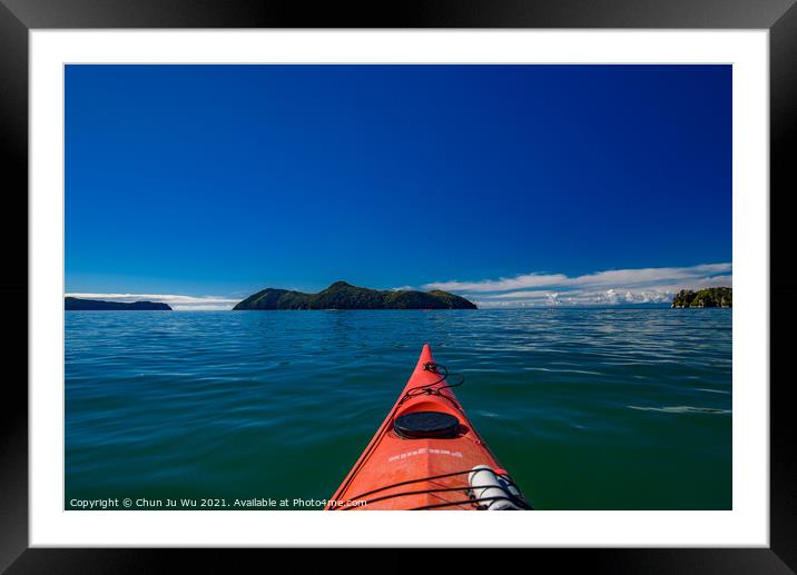Kayaking in Abel Tasman National Park, South Island, New Zealand Framed Mounted Print by Chun Ju Wu