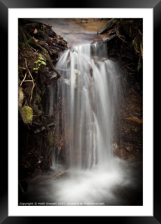 Small Falls at Tyn y Coed Woods Framed Mounted Print by Heidi Stewart
