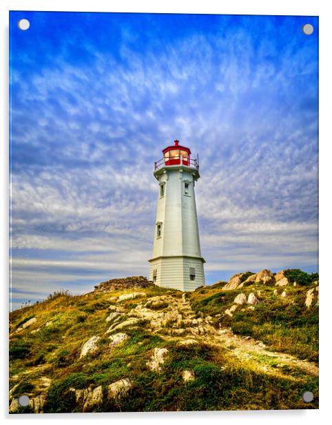 Louisbourg Lighthouse, Cape Breton, Canada Acrylic by Mark Llewellyn