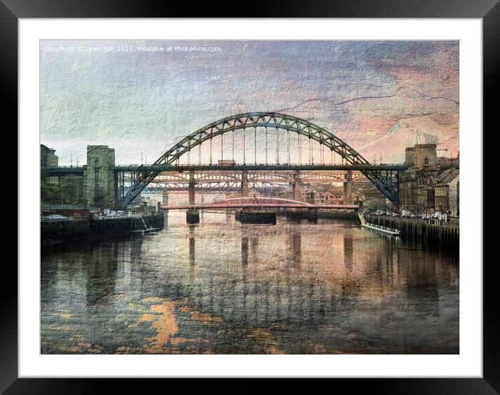  Bridges over the Tyne Framed Mounted Print by Lynn Bolt