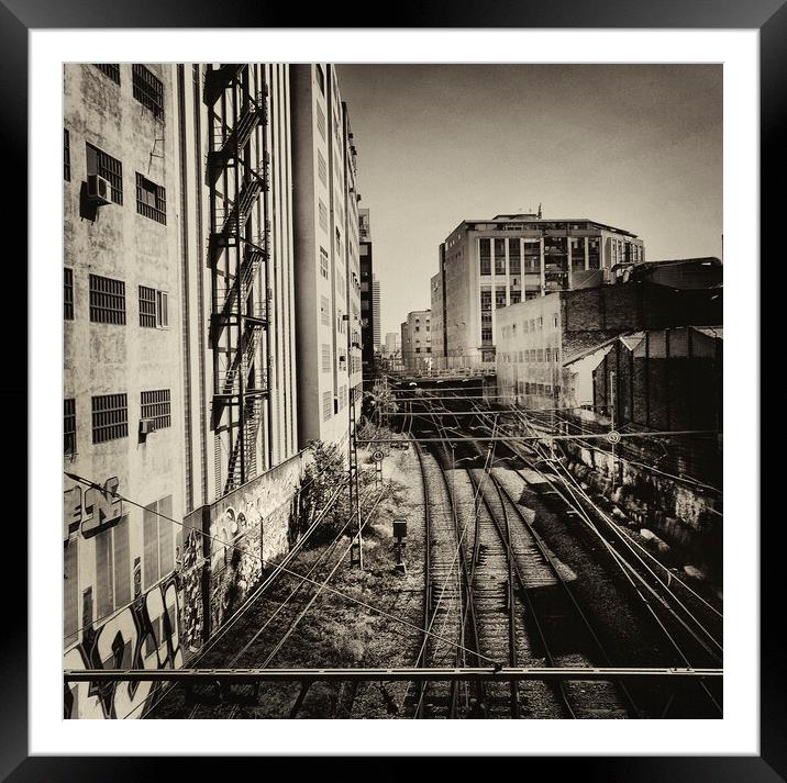 Train tracks.Barcelona Framed Mounted Print by JM Ardevol