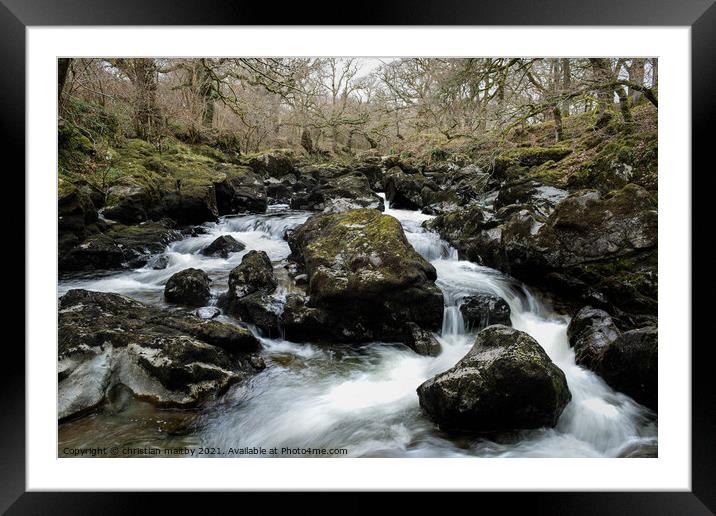 Scaur water Framed Mounted Print by christian maltby