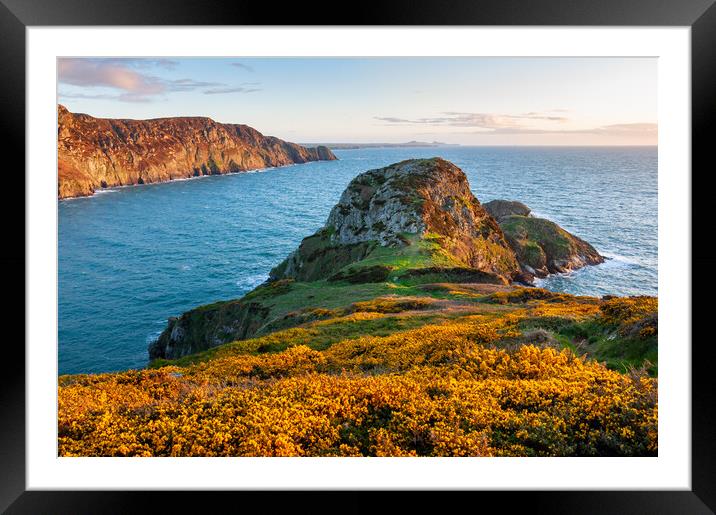 Ynys Melyn, Pwll Deri, Pembrokeshire Framed Mounted Print by Andrew Kearton