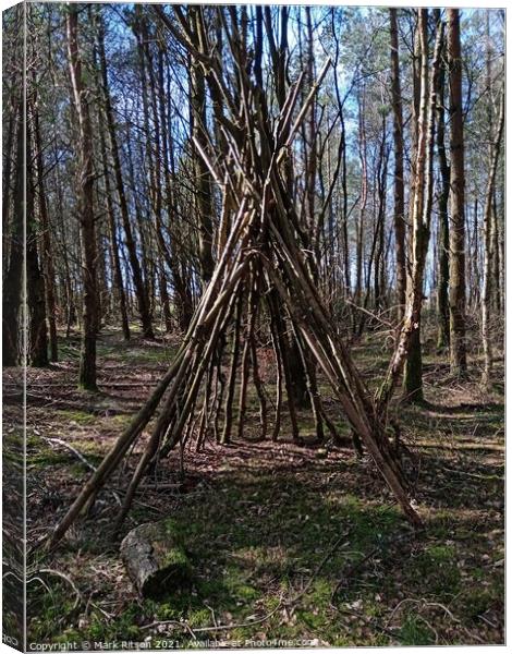 Abstract Tipi in the Woods  Canvas Print by Mark Ritson