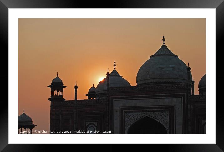 Taj Mahal, India Framed Mounted Print by Graham Lathbury