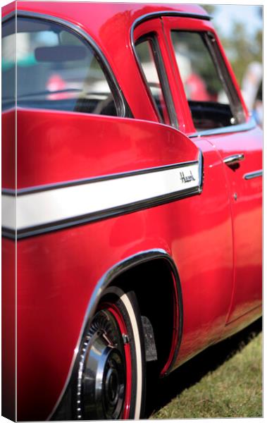 Red Studebaker golden hawk car Canvas Print by Neil Overy