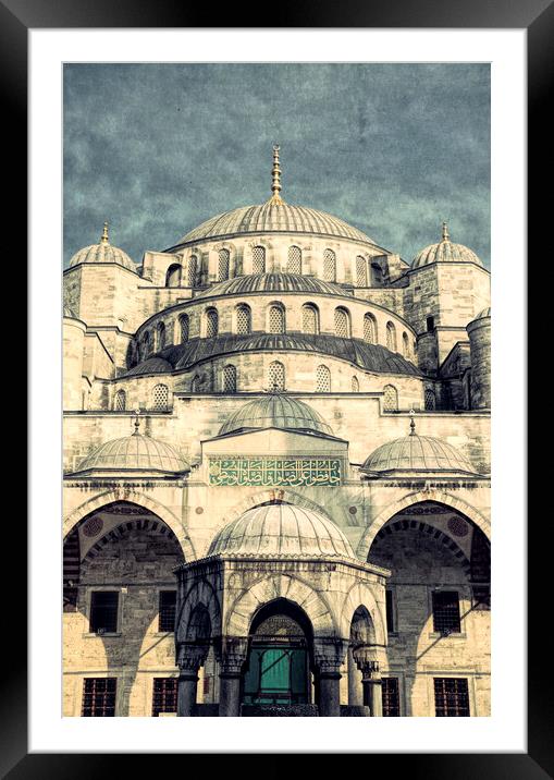 Sultan Ahmed Mosque, Blue Mosque, Istanbul Framed Mounted Print by Neil Overy