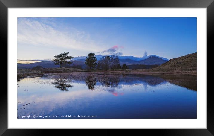 After Sunset rolling clouds Framed Mounted Print by Jonny Gios