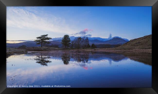 After Sunset rolling clouds Framed Print by Jonny Gios