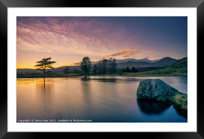 Moving Water at Sunset Framed Mounted Print by Jonny Gios
